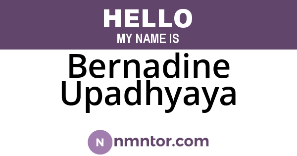 Bernadine Upadhyaya