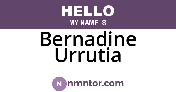 Bernadine Urrutia