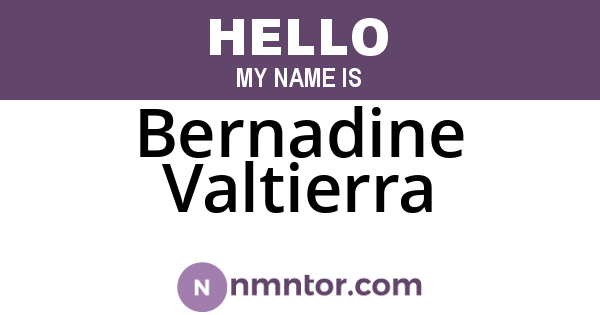 Bernadine Valtierra