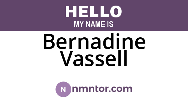 Bernadine Vassell