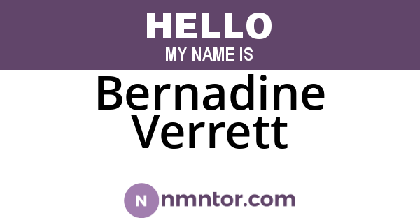 Bernadine Verrett