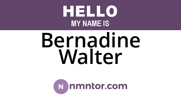 Bernadine Walter