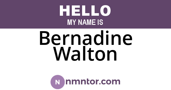 Bernadine Walton