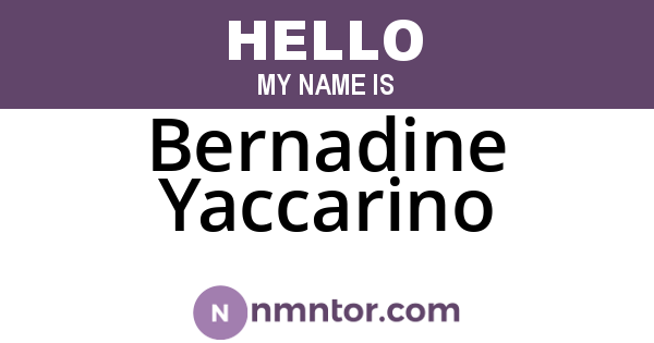 Bernadine Yaccarino