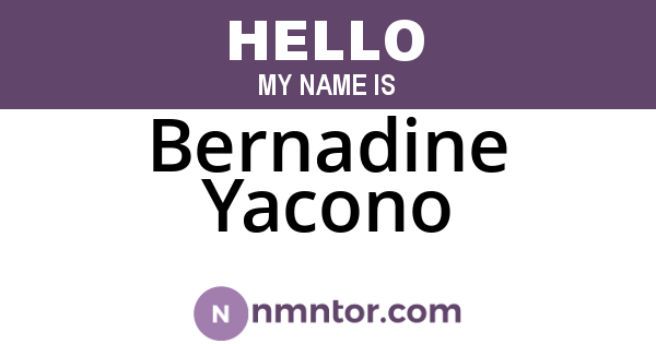 Bernadine Yacono