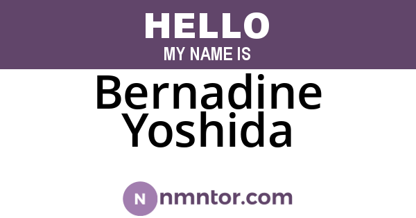 Bernadine Yoshida
