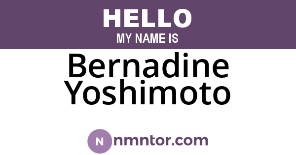 Bernadine Yoshimoto