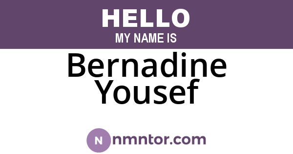 Bernadine Yousef