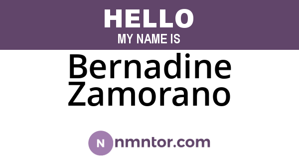 Bernadine Zamorano