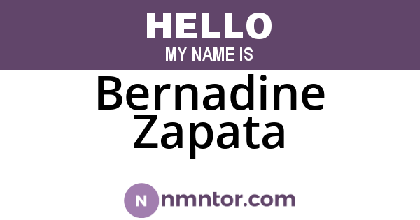 Bernadine Zapata