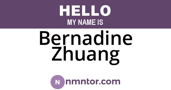 Bernadine Zhuang