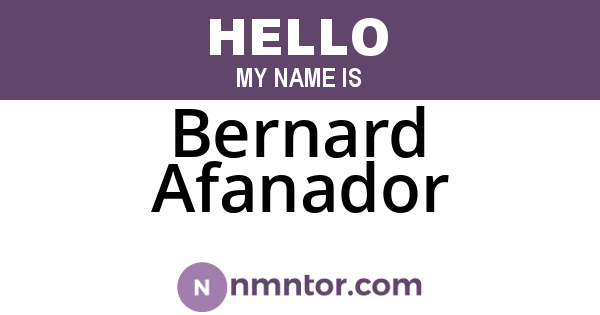 Bernard Afanador