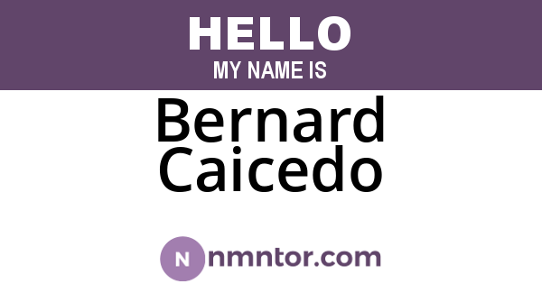 Bernard Caicedo