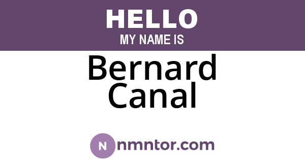 Bernard Canal