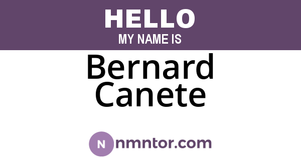 Bernard Canete