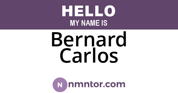 Bernard Carlos