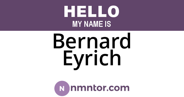 Bernard Eyrich