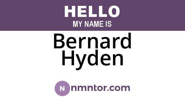 Bernard Hyden