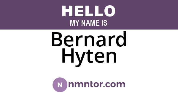 Bernard Hyten