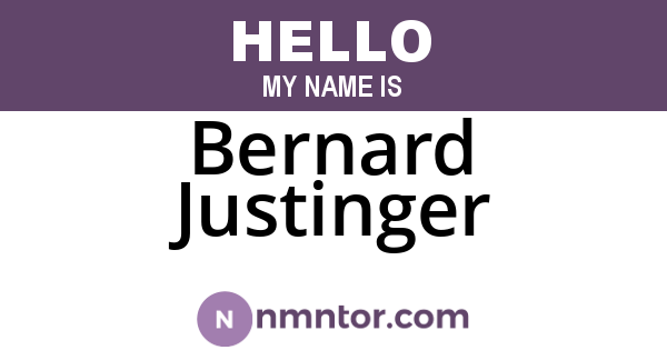 Bernard Justinger