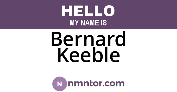 Bernard Keeble