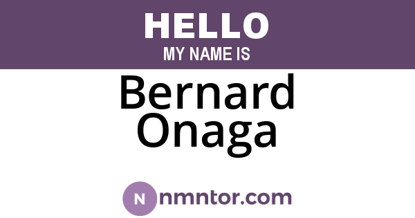 Bernard Onaga