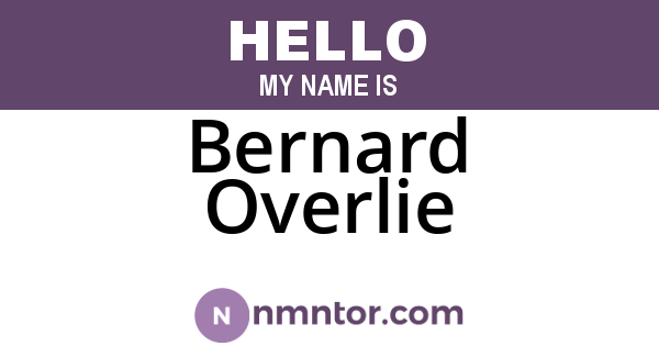 Bernard Overlie
