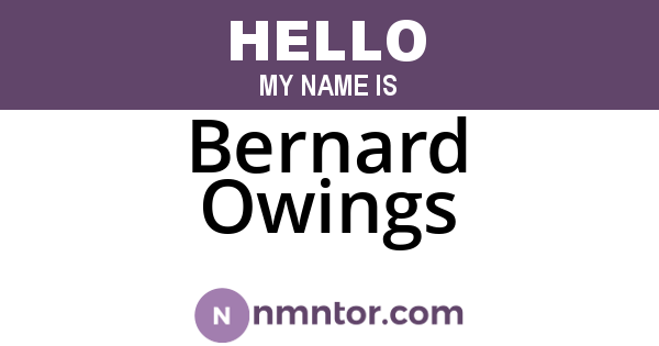 Bernard Owings