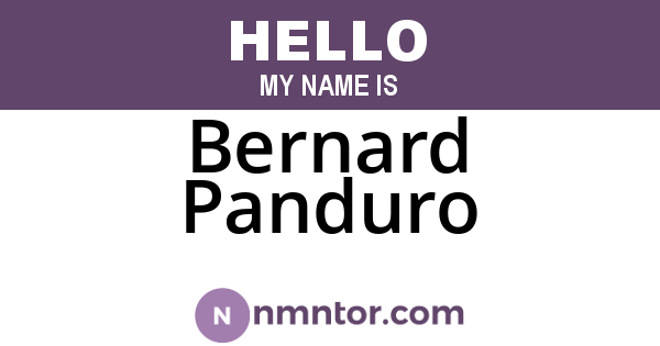 Bernard Panduro