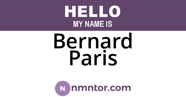 Bernard Paris