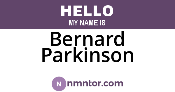 Bernard Parkinson