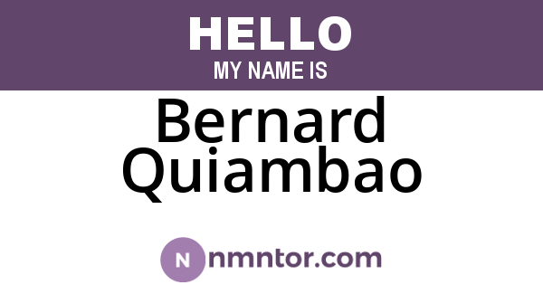 Bernard Quiambao