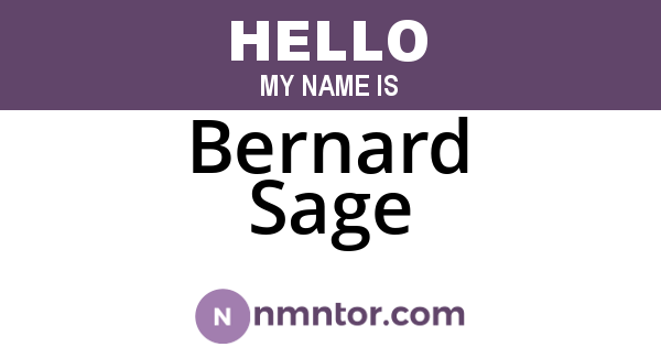 Bernard Sage