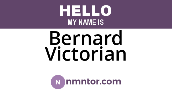 Bernard Victorian