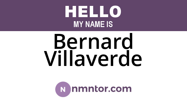 Bernard Villaverde