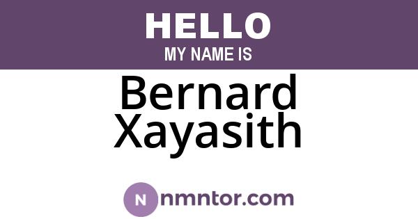 Bernard Xayasith
