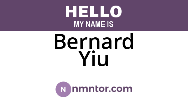 Bernard Yiu