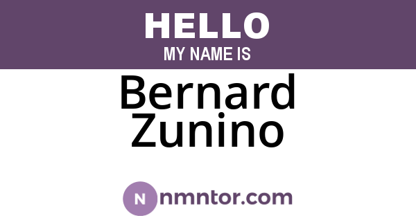 Bernard Zunino