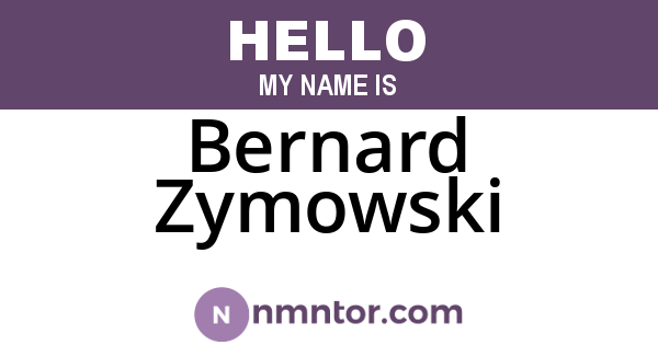 Bernard Zymowski