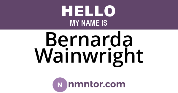 Bernarda Wainwright