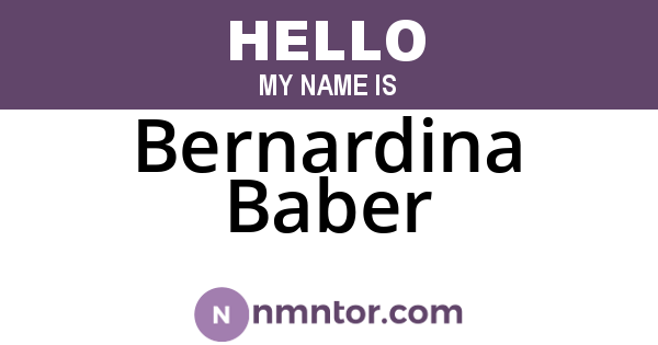Bernardina Baber