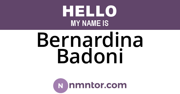 Bernardina Badoni