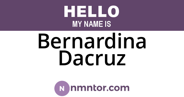 Bernardina Dacruz