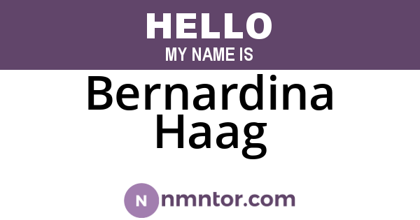 Bernardina Haag