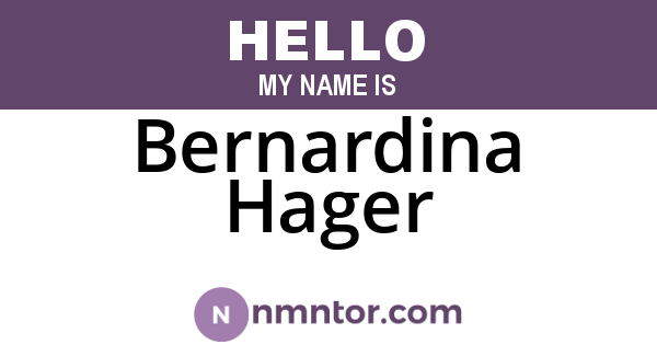 Bernardina Hager