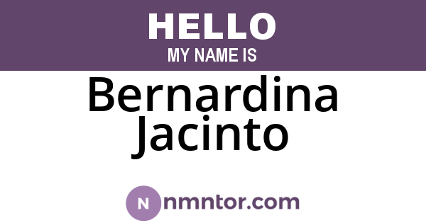 Bernardina Jacinto