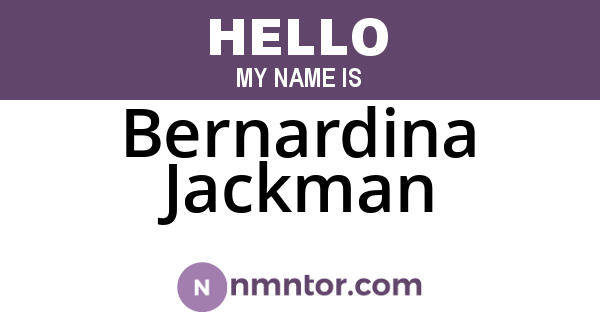 Bernardina Jackman