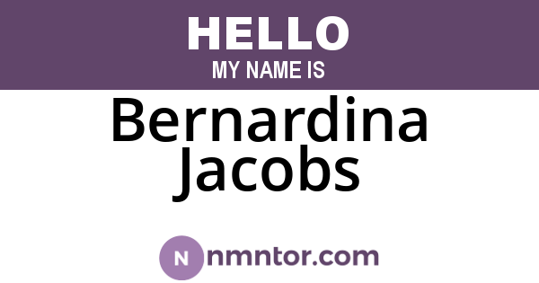 Bernardina Jacobs