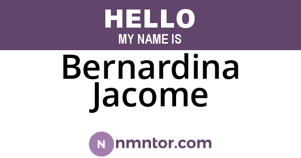 Bernardina Jacome