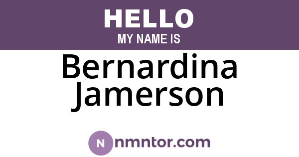 Bernardina Jamerson